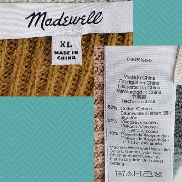 Madewell Thompson Rainbow Colorblock Stripe Pocket Sweater - Picture 4 of 4